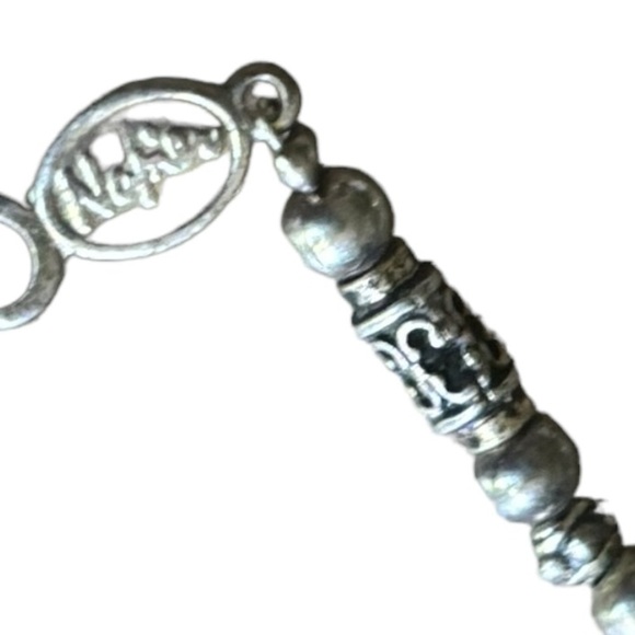 Vintage Napier Silver Tribal Bead Necklace 16" Silver Bead Necklace - Picture 5 of 8